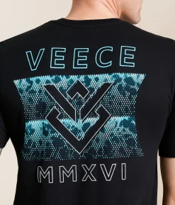 Tops|Graphic T-Shirts | Veece Ripple Fade T-Shirt Black