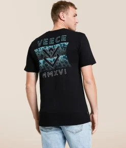 Tops|Graphic T-Shirts | Veece Ripple Fade T-Shirt Black