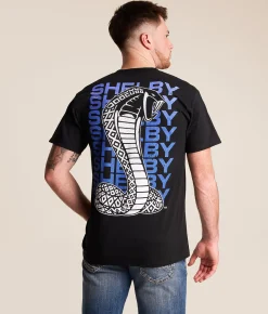 Ripple Junction Ripple Junciton® Shelby Cobra Repeat T-Shirt Black Discount