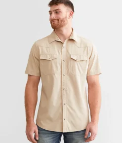 Gentry County Ripstop Athletic Performance Stretch Shirt Fair Aqua Outlet