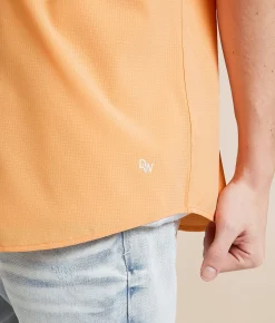 Tops | Departwest Ripstop Athletic Performance Stretch Shirt Orange