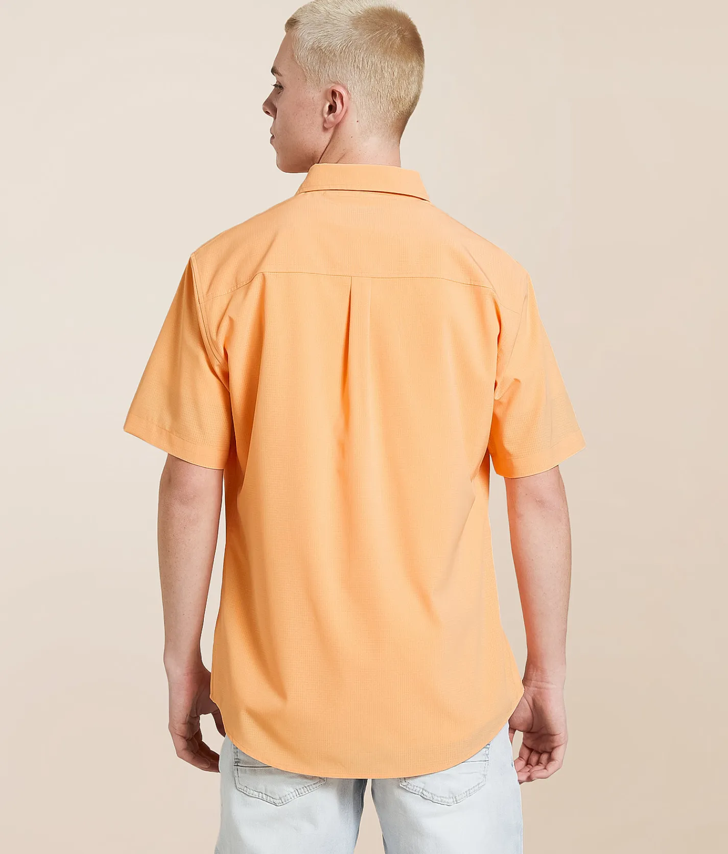 Tops | Departwest Ripstop Athletic Performance Stretch Shirt Orange