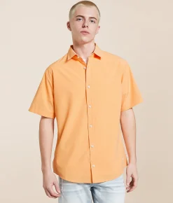 Tops | Departwest Ripstop Athletic Performance Stretch Shirt Orange