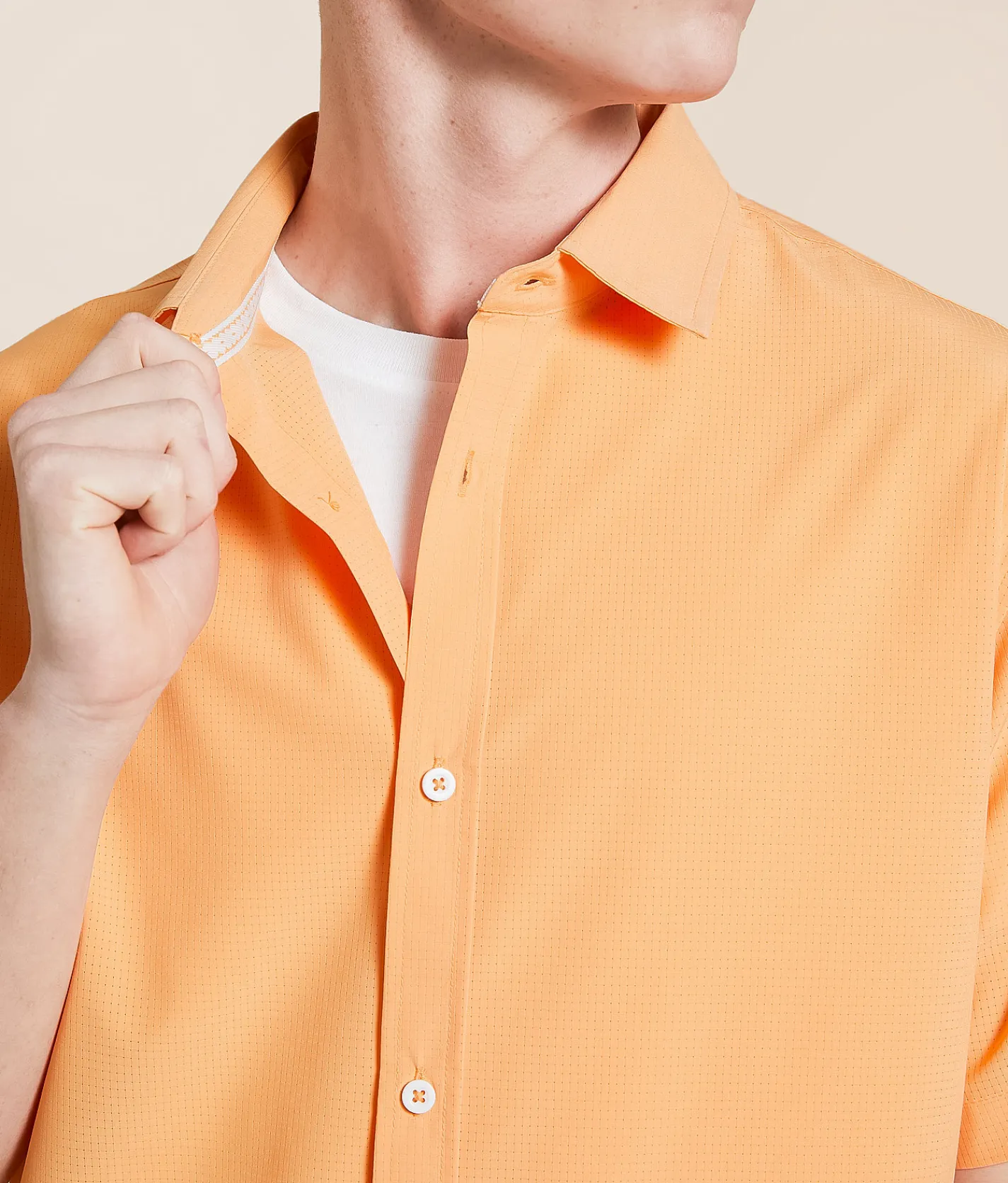 Tops | Departwest Ripstop Athletic Performance Stretch Shirt Orange