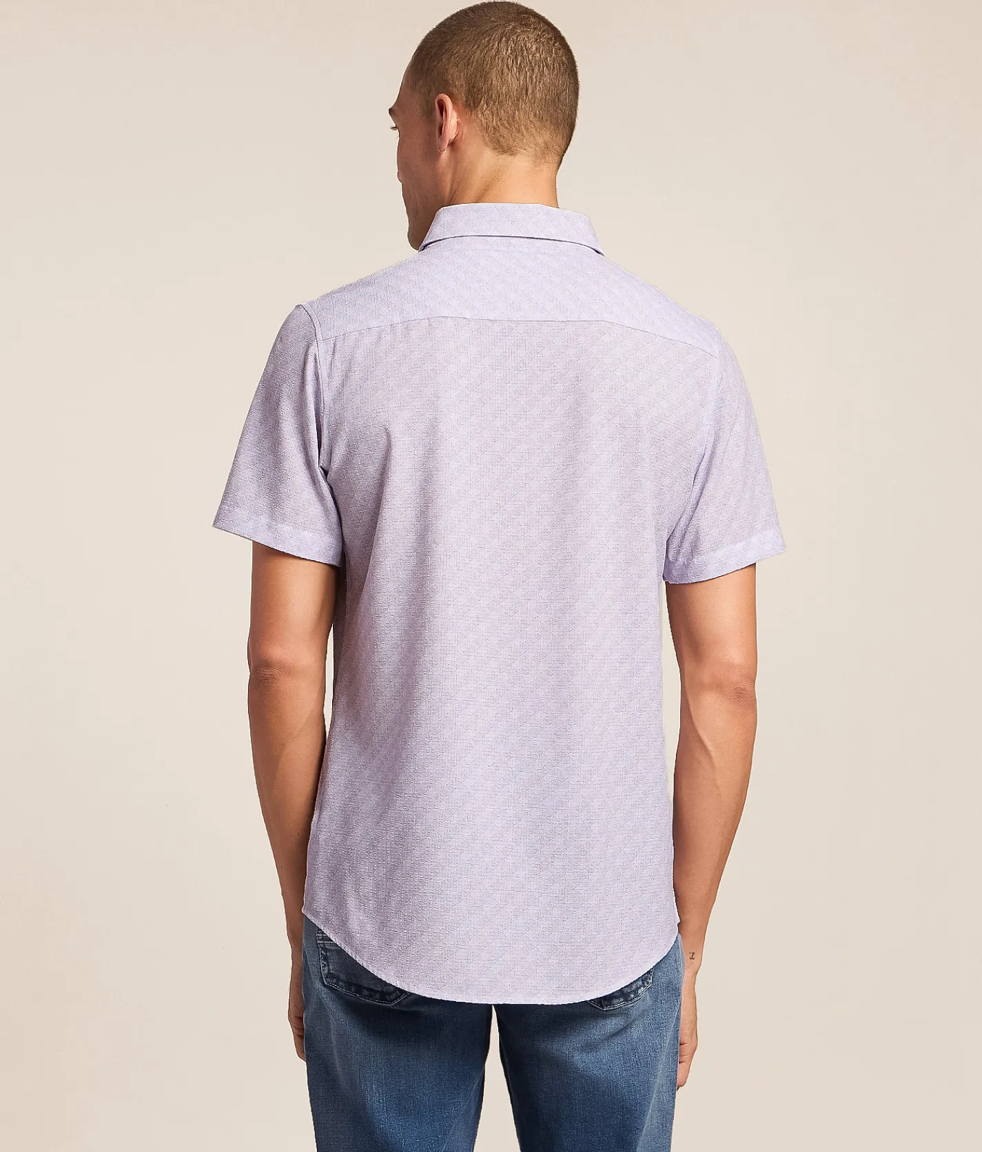 J.B. Holt Ripstop Standard Performance Stretch Shirt Purple White Best