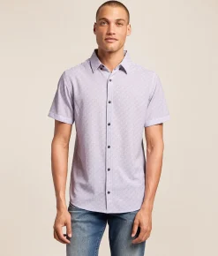 J.B. Holt Ripstop Standard Performance Stretch Shirt Purple White Best