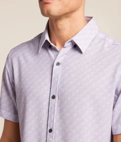 J.B. Holt Ripstop Standard Performance Stretch Shirt Purple White Best