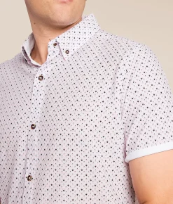J.B. Holt Ripstop Standard Performance Stretch Shirt White Pink Discount