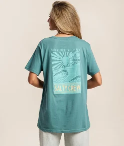 Tops | Salty Crew Rise & Smile T-Shirt Teal