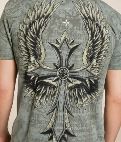 Affliction Rising Passage T-Shirt Mulled Basil Discount