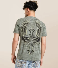Affliction Rising Passage T-Shirt Mulled Basil Discount