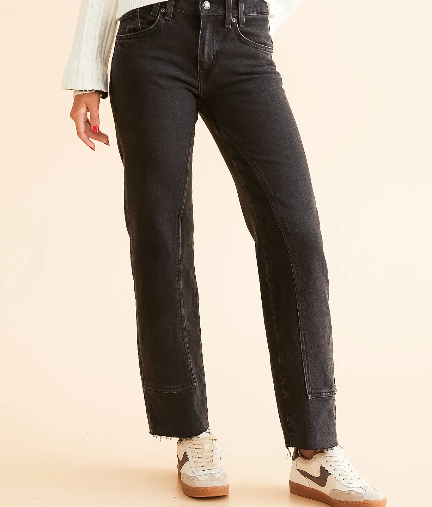Free People Risk Taker High Rise Straight Stretch Jean Main Squeeze New