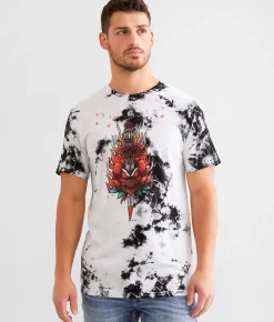 Affliction Ritual Fire T-Shirt White Black Crystal Wash Discount