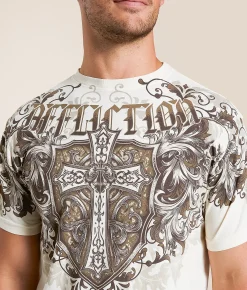 Affliction Rival Chaos T-Shirt Winter White Discount