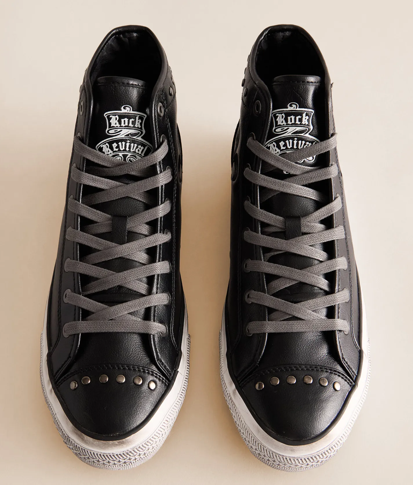 Rock Revival Roadie Leather Sneaker Black Hot