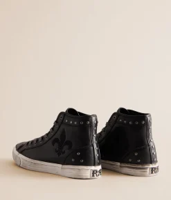 Rock Revival Roadie Leather Sneaker Black Hot