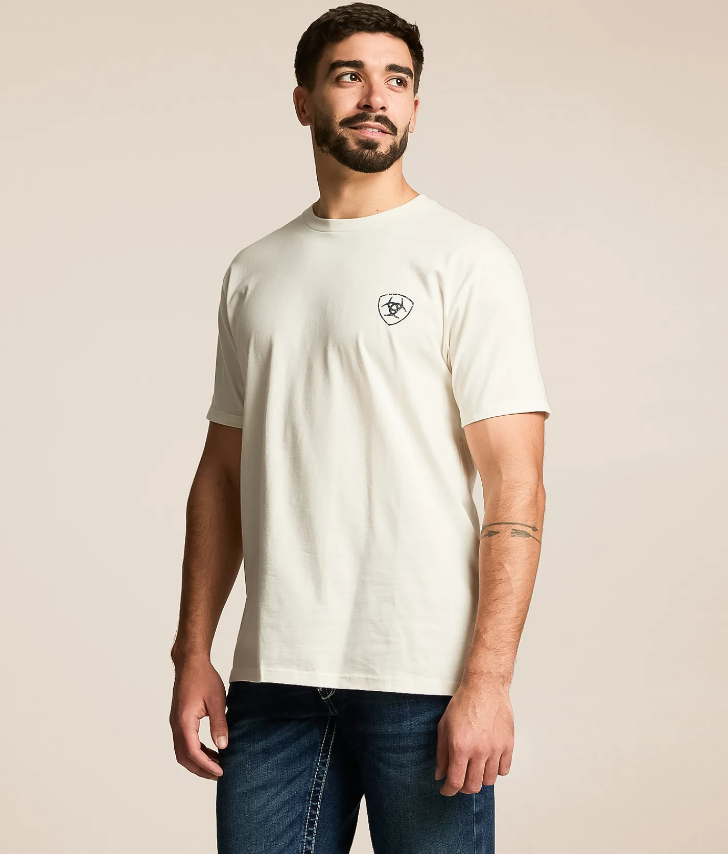 Tops|Graphic T-Shirts | Ariat Road Less Traveled T-Shirt Antique White