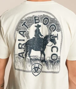 Tops|Graphic T-Shirts | Ariat Road Less Traveled T-Shirt Antique White