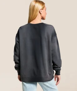 Modish Rebel Road Trip Oversized Pullover Washed Black Clearance