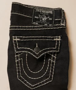 True Religion Rocco Relaxed Skinny Stretch Jean Smog Overdye Black New