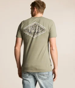 Tops|Graphic T-Shirts | Veece Rock Blast T-Shirt Moss Heather