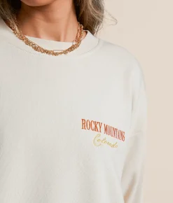 Modish Rebel Rocky Mountain Oversized Pullover Sandshell Hot