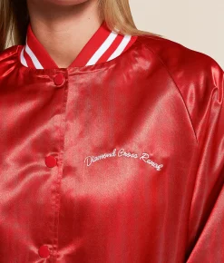Tops|Coats & Jackets | Z Supply Rodeo Days Satin Retro Jacket Racing Red