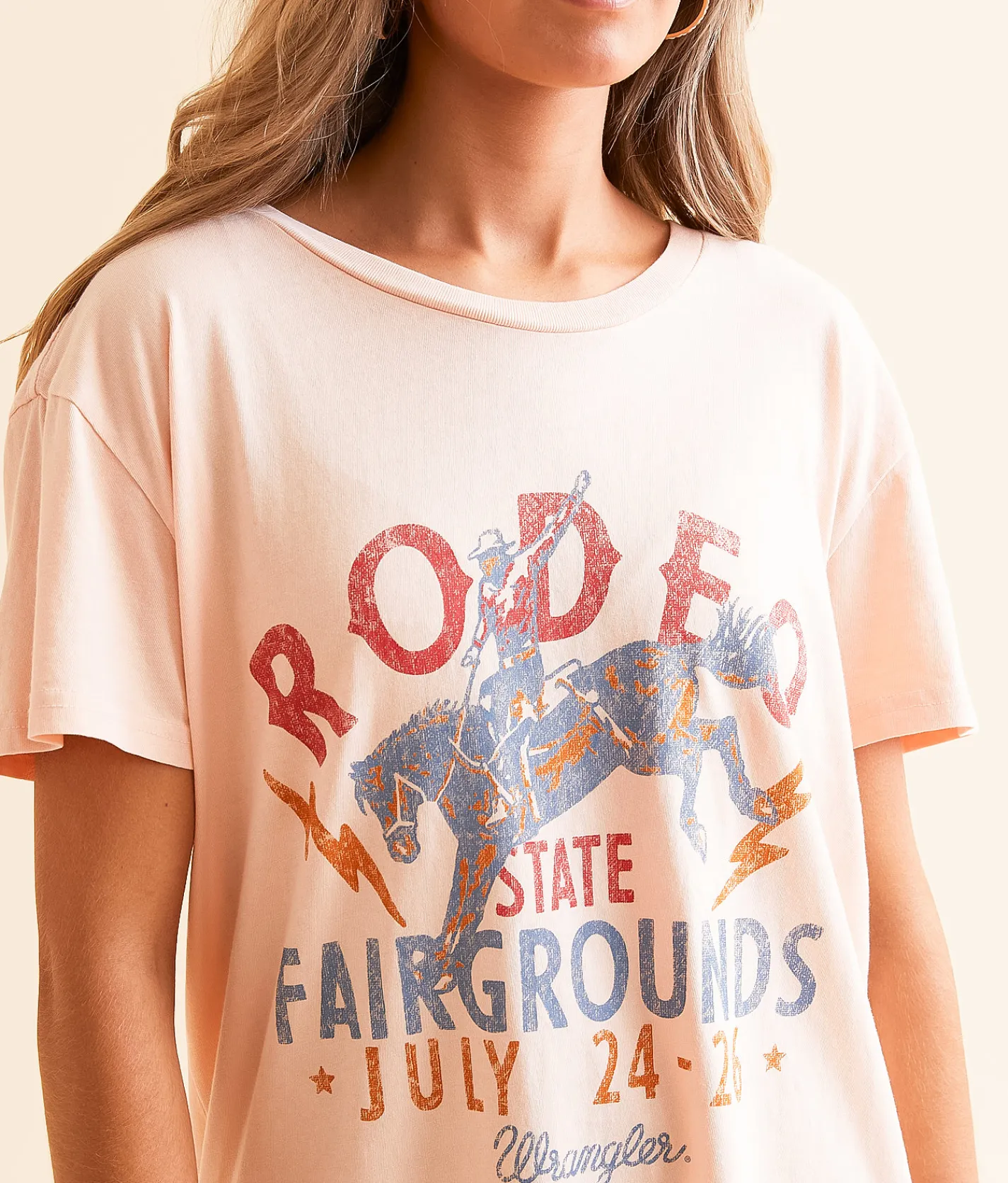 Tops | Wrangler® Rodeo Fair T-Shirt Peach Whip
