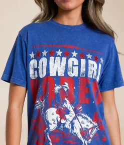 American Highway Rodeo Gal T-Shirt Twilight Lava Wash Hot