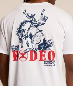 Hooey Rodeo Round Up T-Shirt White New