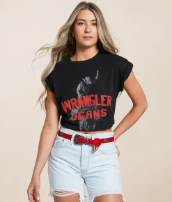 Tops | Wrangler® Rodeo T-Shirt Black