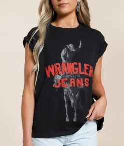 Tops | Wrangler® Rodeo T-Shirt Black