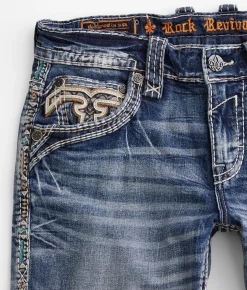 Rock Revival Jeans|Bottoms | Rock Revival Rolf Straight Stretch Jean Rolf J205