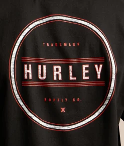 Hurley Roll Out T-Shirt Black Logan Tee Best