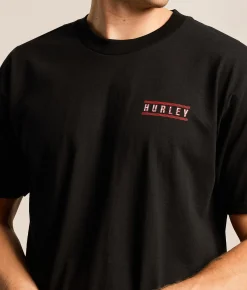 Hurley Roll Out T-Shirt Black Logan Tee Best