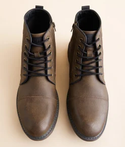 BKE Roman Boot Dk Brown Black Online