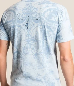 Tops|Graphic T-Shirts | Affliction Rome T-Shirt Dream Blue Lava Wash