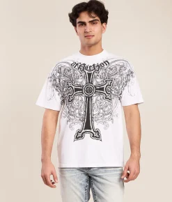Tops|Graphic T-Shirts | Affliction Rome T-Shirt White