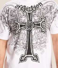 Tops|Graphic T-Shirts | Affliction Rome T-Shirt White