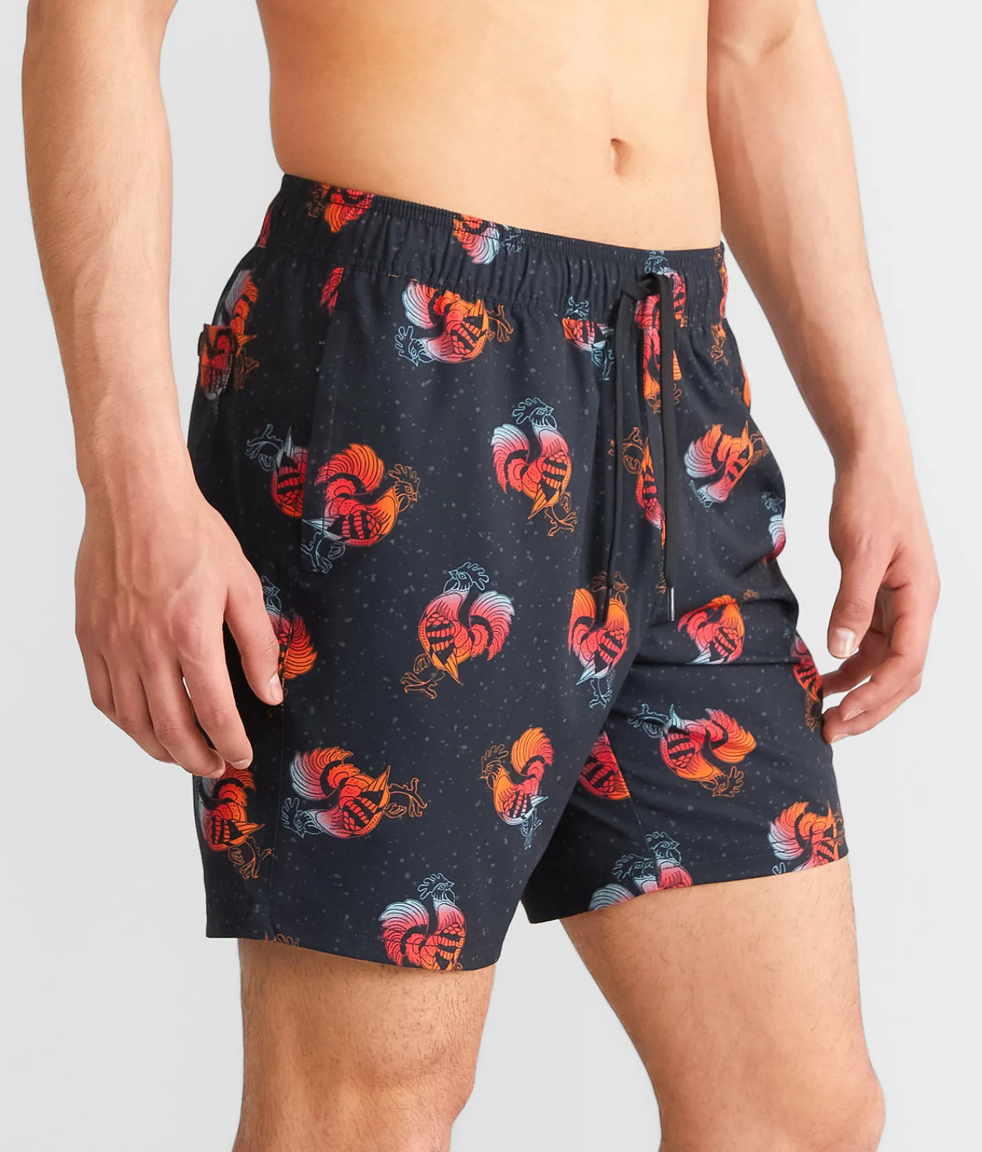 Departwest Rooster Stretch Swim Trunks Black Clearance