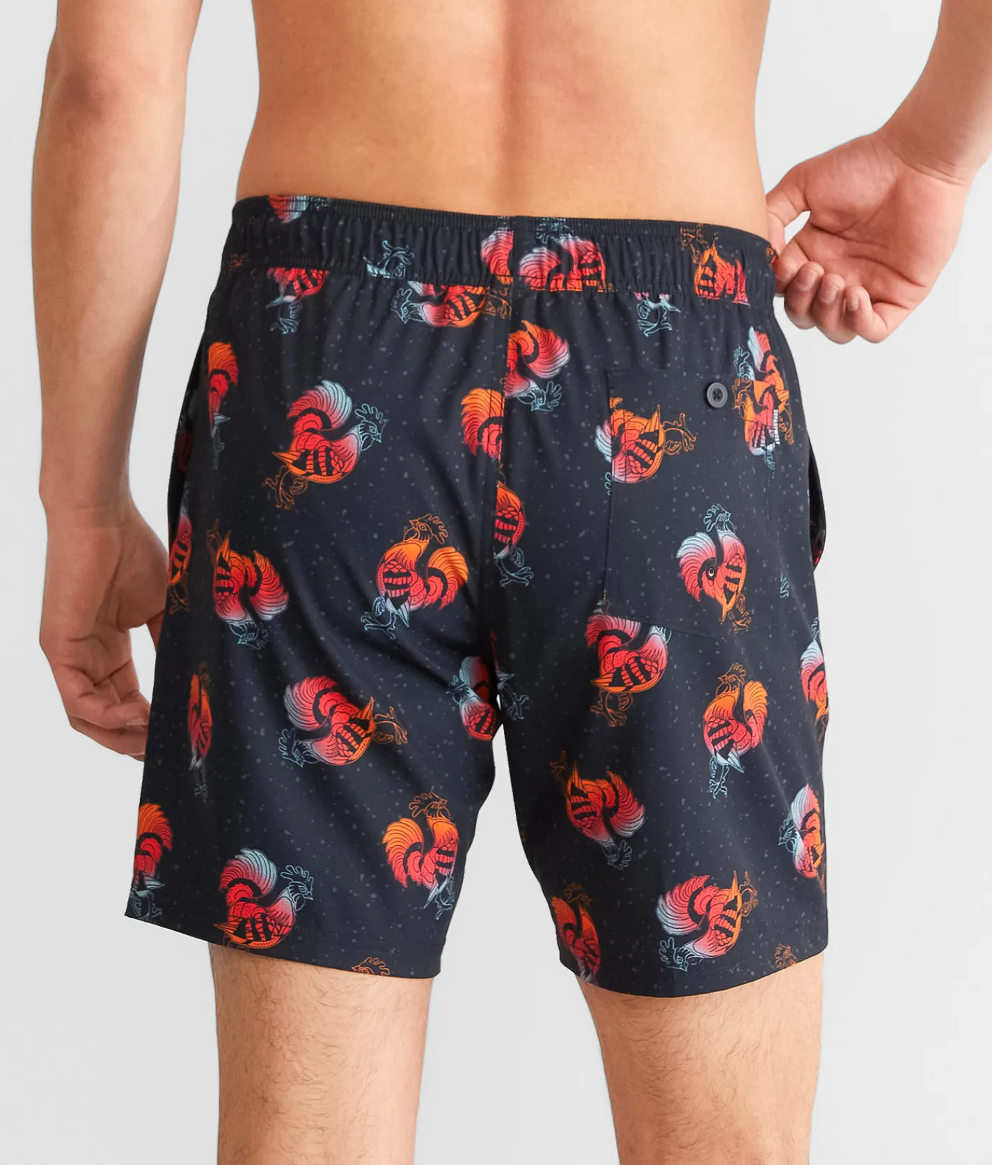 Departwest Rooster Stretch Swim Trunks Black Clearance