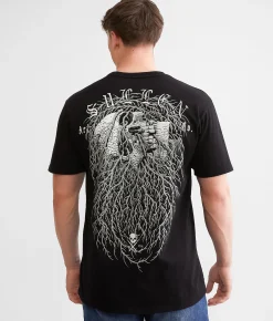 Graphic T-Shirts | Sullen Rooted T-Shirt Jet Black