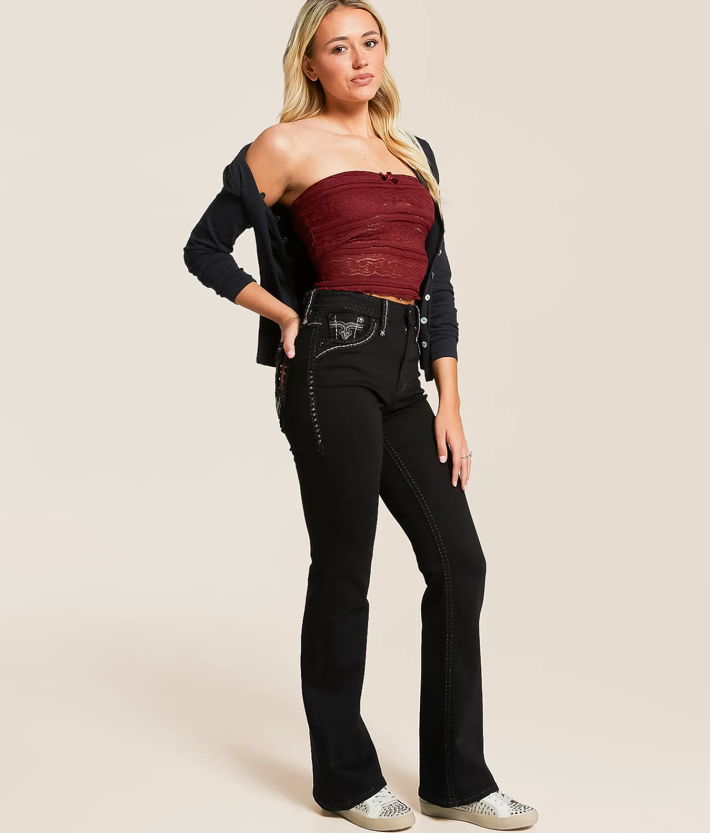 Jeans|Bottoms | Rock Revival Rosalith Curvy High Rise Boot Stretch Jean Rosalith HB202