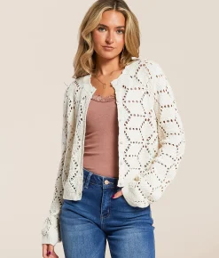 Z Supply Rosalyn Pointelle Sweater Crystal Sale