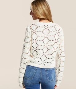 Z Supply Rosalyn Pointelle Sweater Crystal Sale