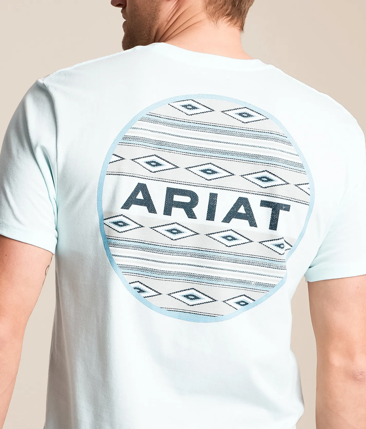 Tops | Ariat Roundhouse Southwest T-Shirt Quiet Tide
