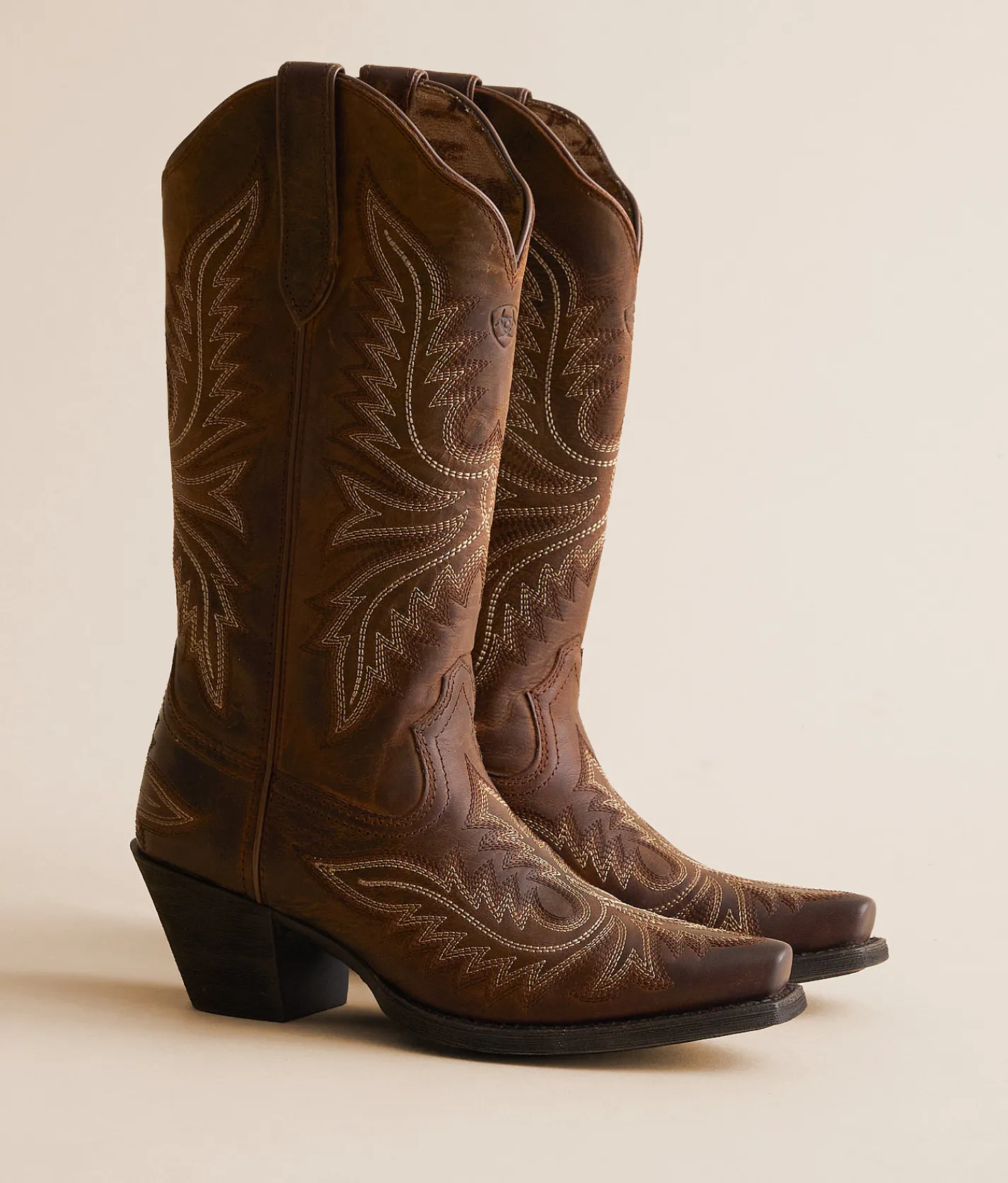 Ariat Round Up Collins Leather Western Boot Rafter Tan Sale