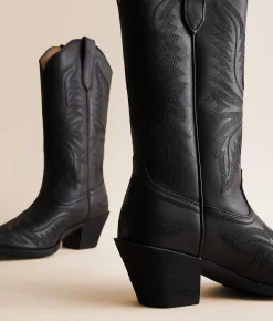 Ariat Round Up Collins Western Boot Supple Black Clearance