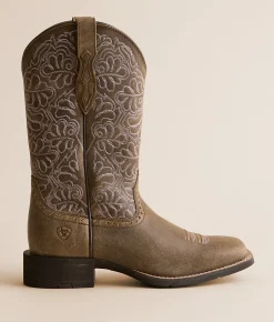 Ariat Round Up Remuda Leather Western Boot Brown Bomber Online
