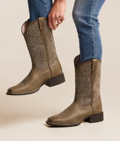 Ariat Round Up Remuda Leather Western Boot Brown Bomber Online